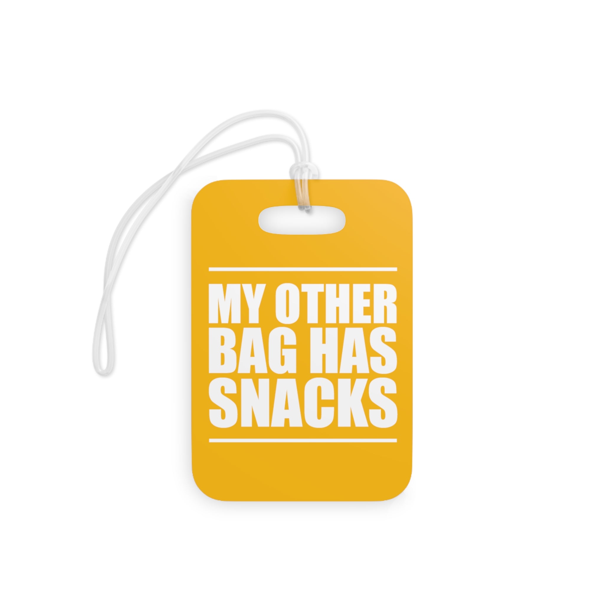 My other bag has snacks Luggage Tag (Yellow)