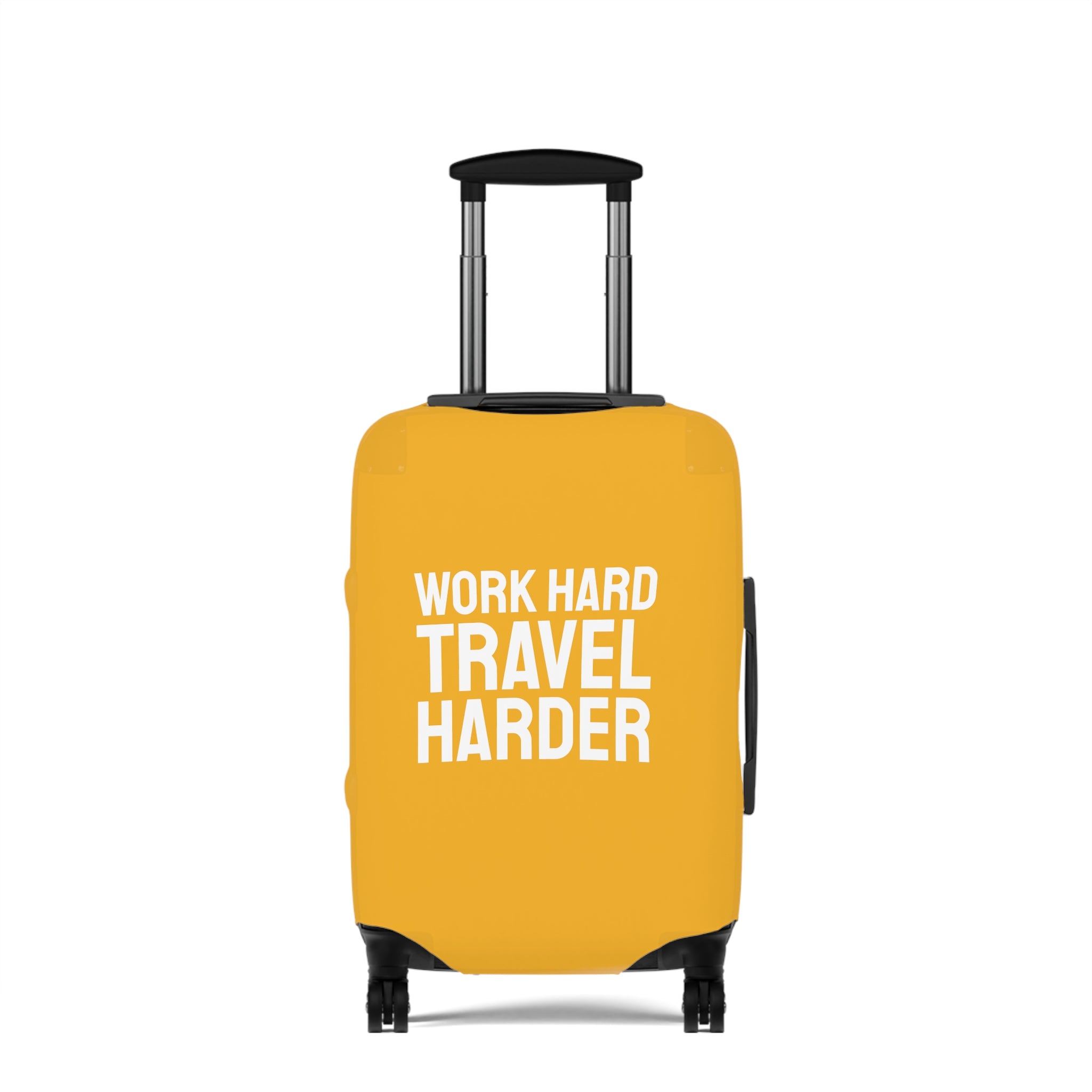 Work hard travel harder Luggage Cover (Yellow)
