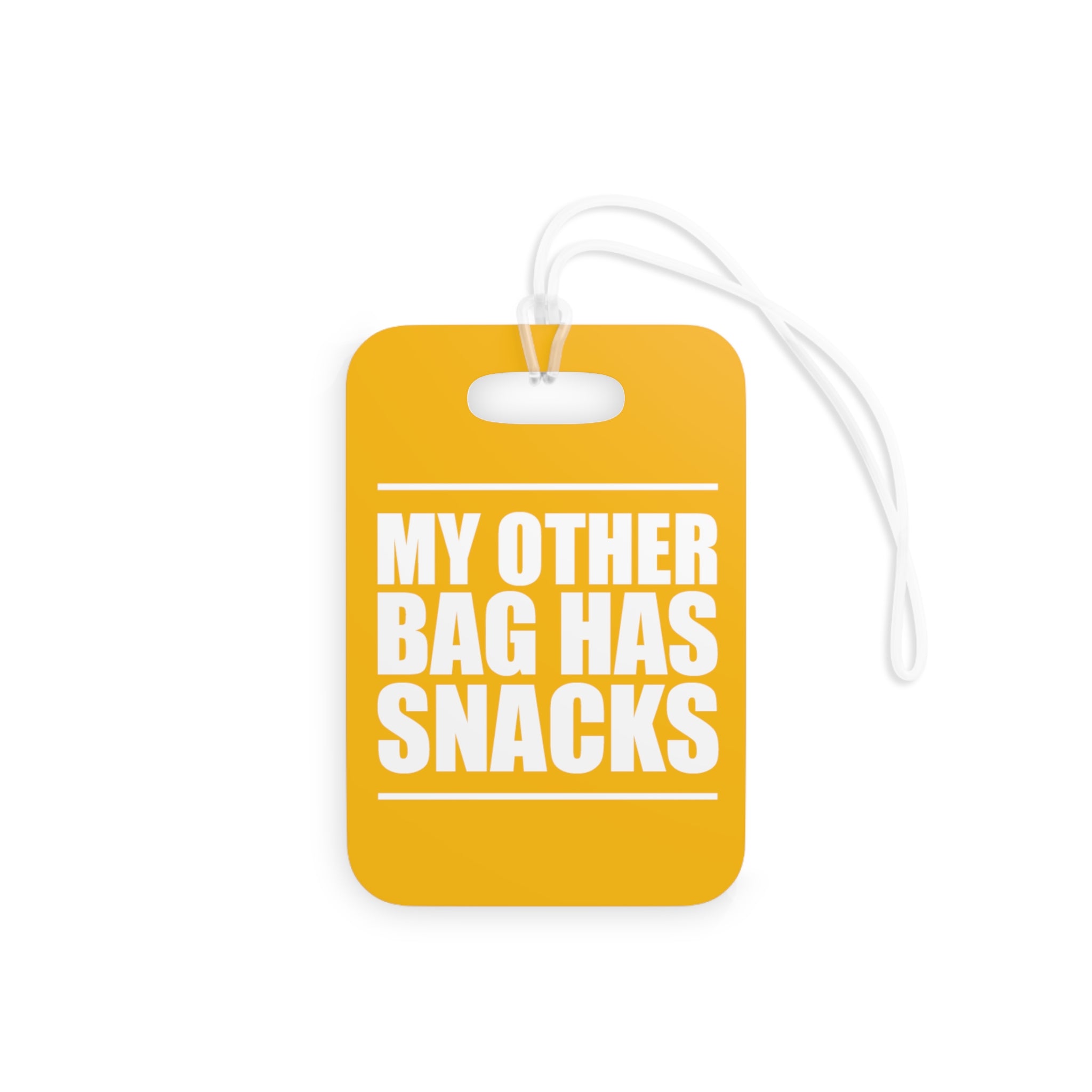My other bag has snacks Luggage Tag (Yellow)