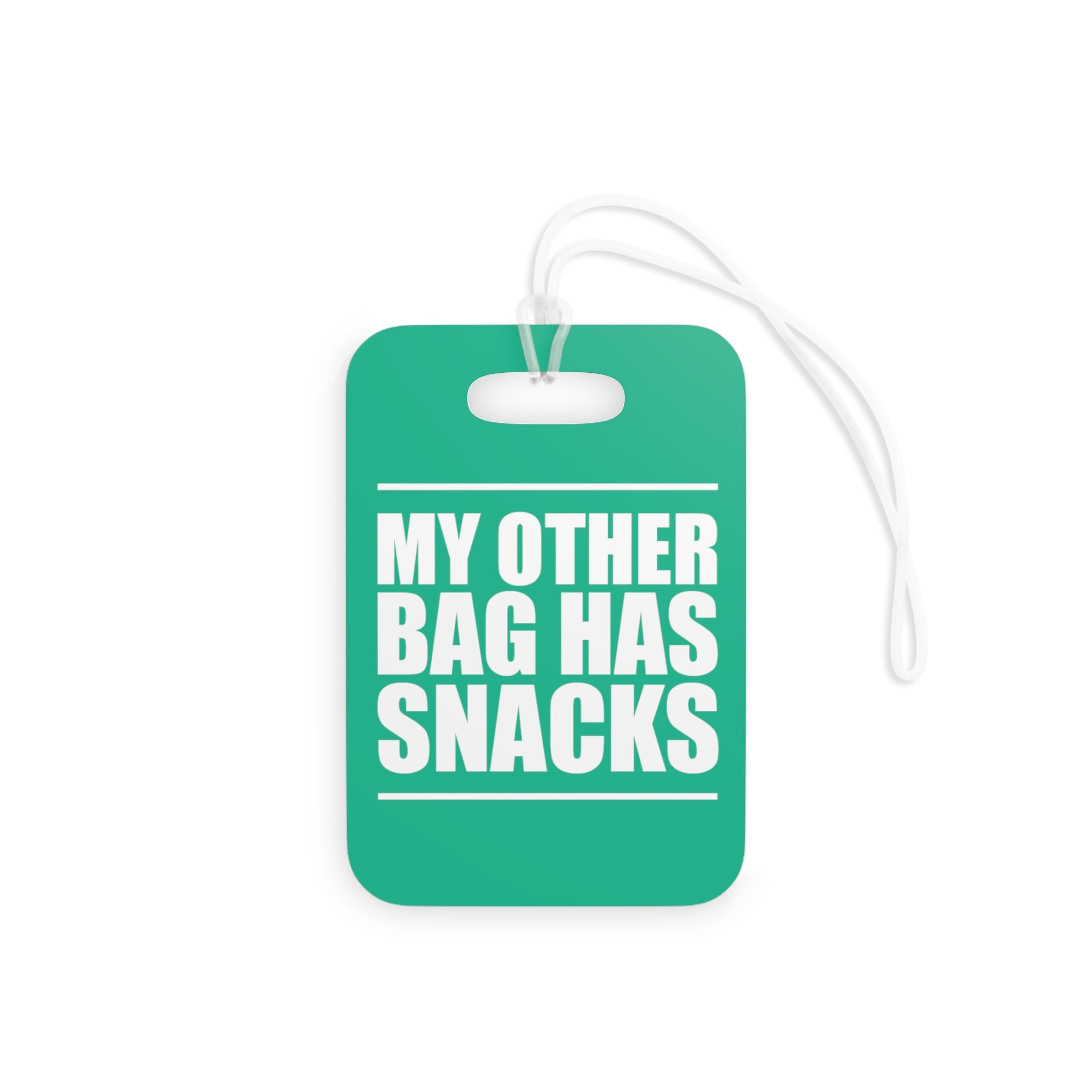 My other bag has snacks Luggage Tag (Green)